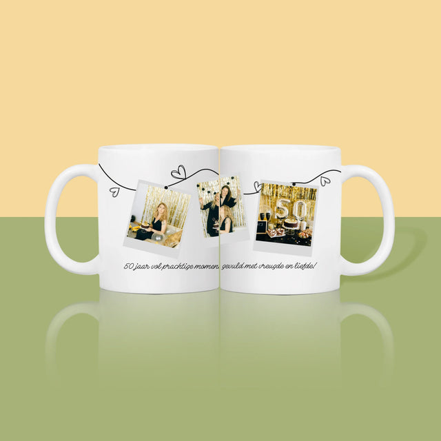 Fotocollage:  50 Jaar Vol Prachtige Momenten - Mok