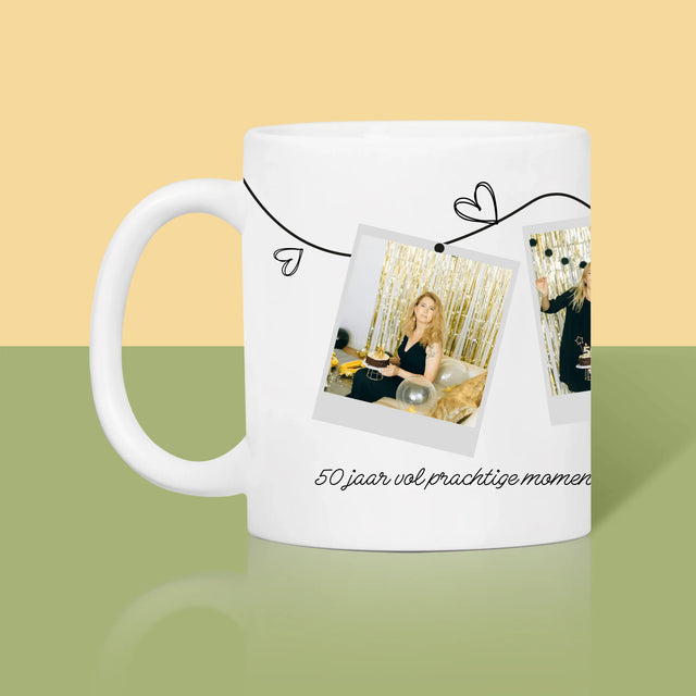 Fotocollage:  50 Jaar Vol Prachtige Momenten - Mok