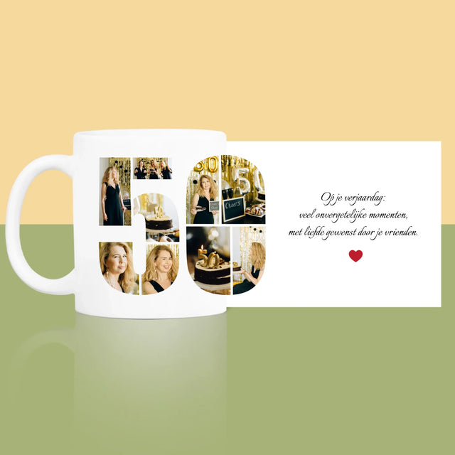 Vorm Van Foto'S: 50E Verjaardag Wensen - Mok