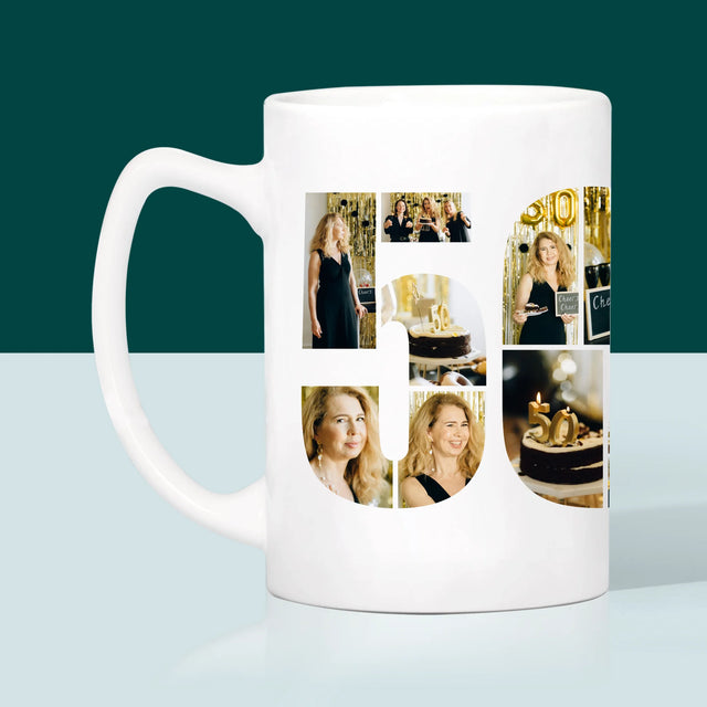 Vorm Van Foto'S: 50E Verjaardag Wensen - Mok