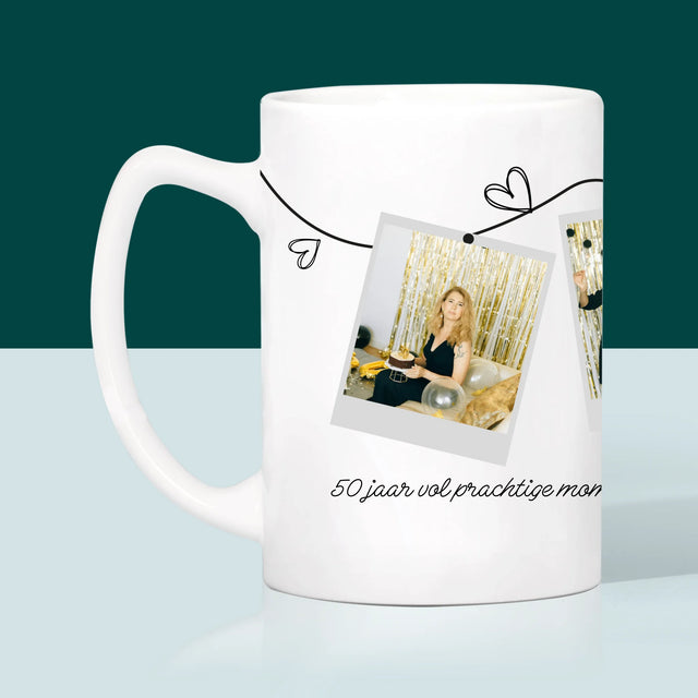 Fotocollage:  50 Jaar Vol Prachtige Momenten - Mok