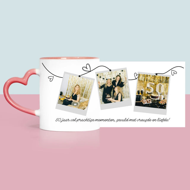 Fotocollage:  50 Jaar Vol Prachtige Momenten - Mok