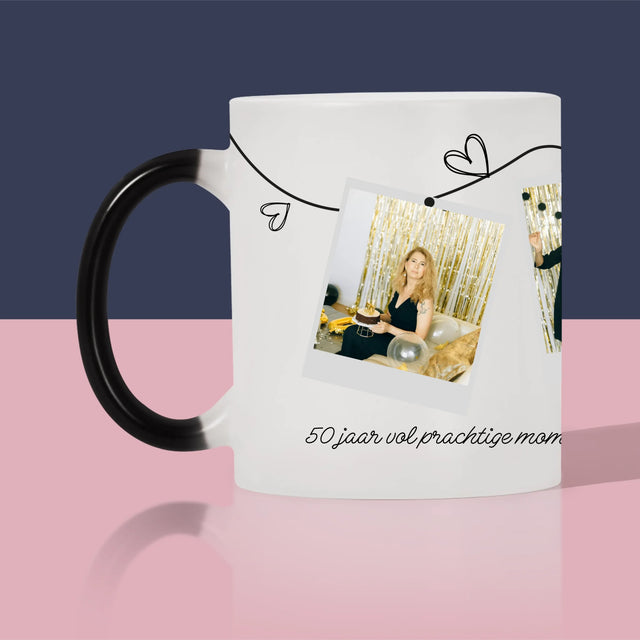 Fotocollage:  50 Jaar Vol Prachtige Momenten - Mok