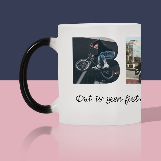 Woord Van Foto'S: Bmx Met Jouw Foto'S - Mok