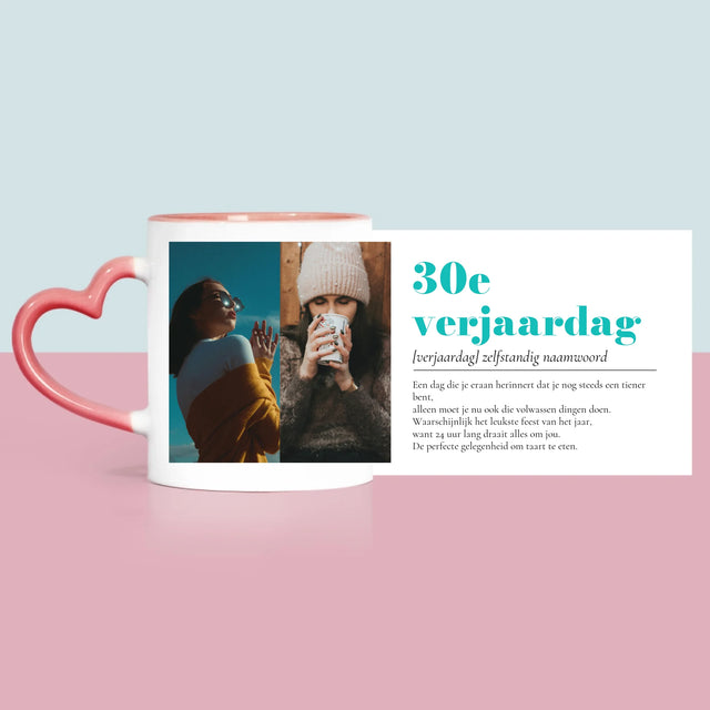Fotocollage: 30E Verjaardag Definitie - Mok