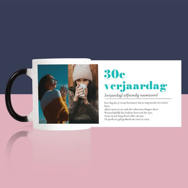 Fotocollage: 30E Verjaardag Definitie - Mok