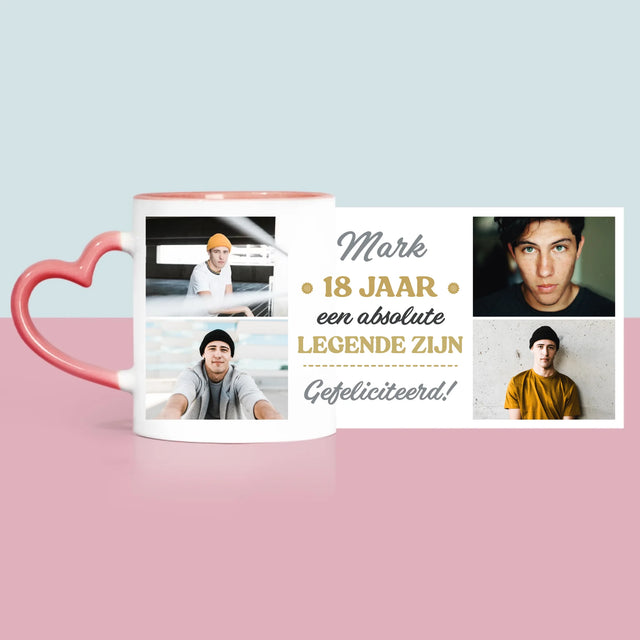 Fotocollage: 18 Jaar Een Legende Zijn - Mok