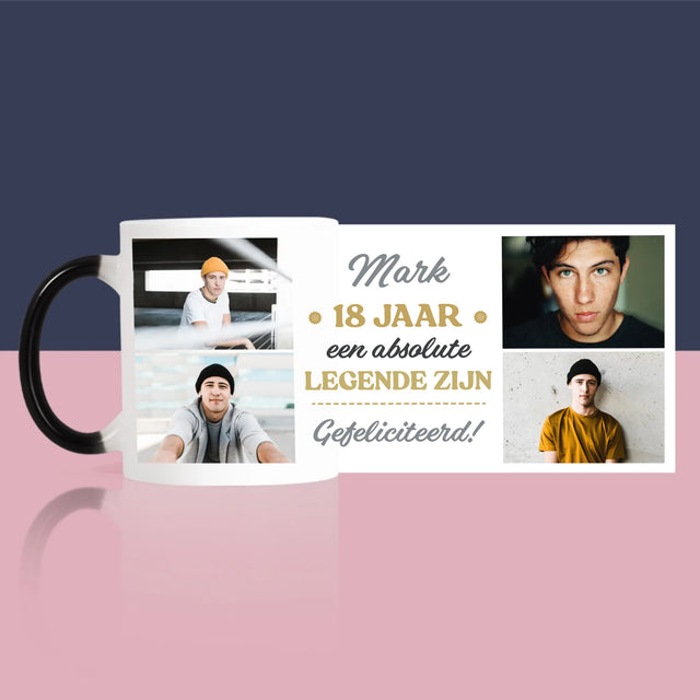 Fotocollage: 18 Jaar Een Legende Zijn - Mok