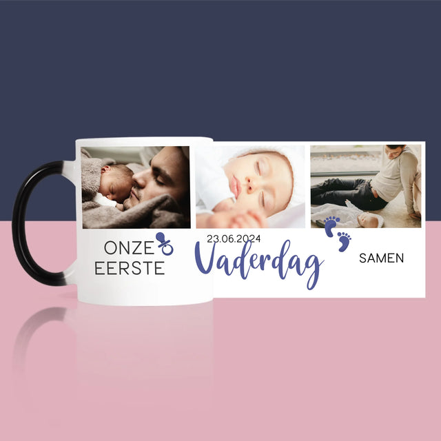 Fotocollage: Onze Eerste Vaderdag - Mok