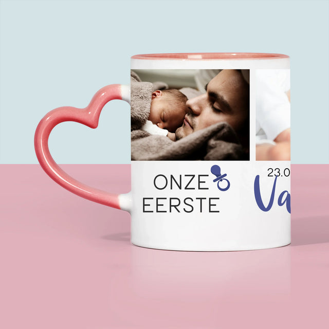 Fotocollage: Onze Eerste Vaderdag - Mok