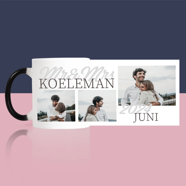 Fotocollage: Mr&Mrs Datum - Mok