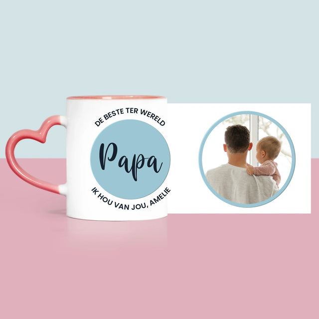 Foto En Handtekening: De Beste Papa Ter Wereld - Mok