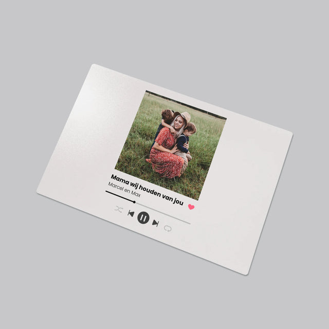 Foto En Handtekening: Mama Wij Houden Van Jou - Bureauonderlegger