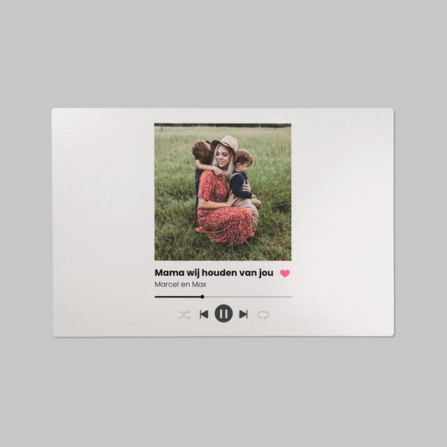 Foto En Handtekening: Mama Wij Houden Van Jou - Bureauonderlegger