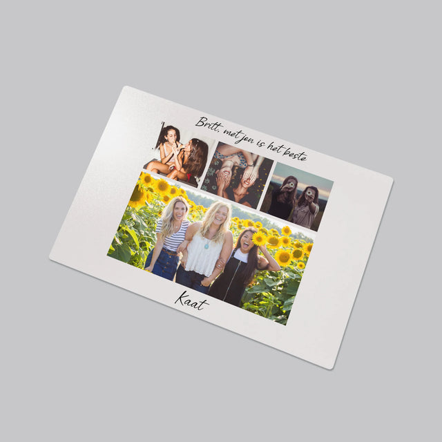 Fotocollage: Beste Vriendin - Bureauonderlegger