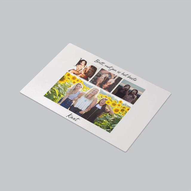 Fotocollage: Beste Vriendin - Bureauonderlegger