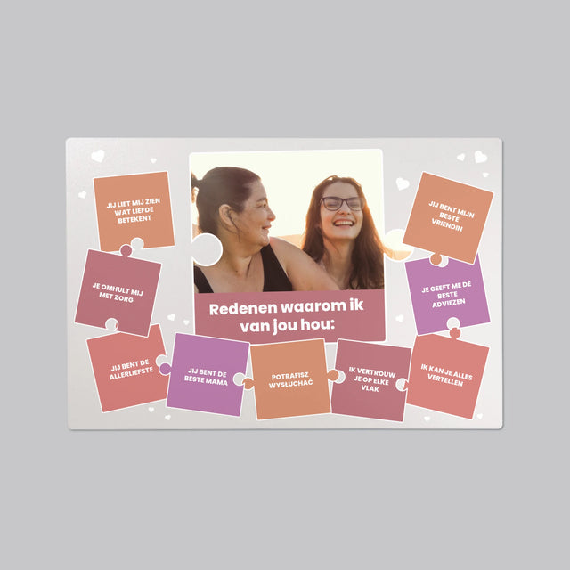 Foto En Handtekening: Redenen Waarom Ik Van Je Hou, Mama - Bureauonderlegger