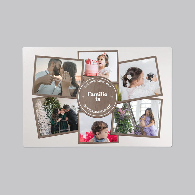 Fotocollage: Familie Is Het Belangrijkste - Bureauonderlegger