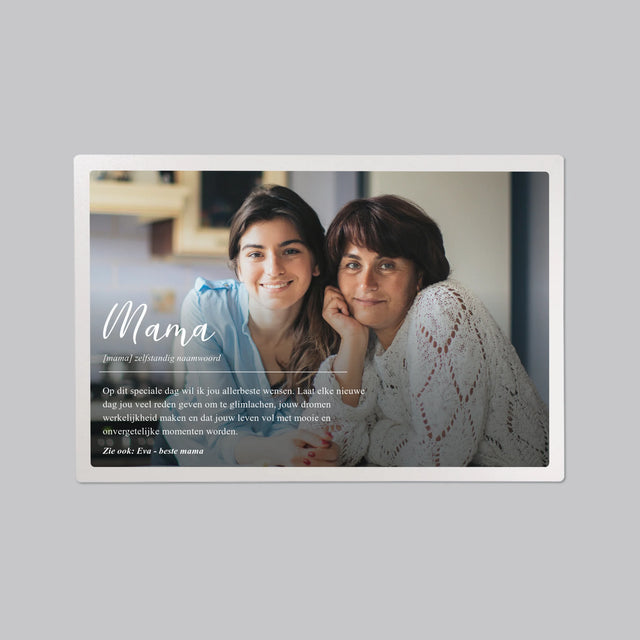 Foto En Handtekening: Mama Definitie - Bureauonderlegger