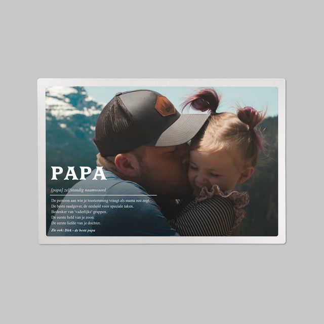 Foto En Handtekening: Definitie Papa - Bureauonderlegger