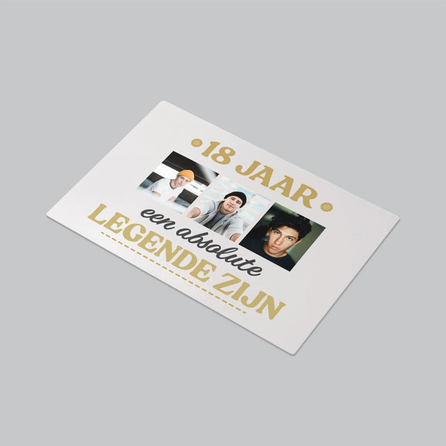Fotocollage: 18 Jaar Een Legende Zijn - Bureauonderlegger