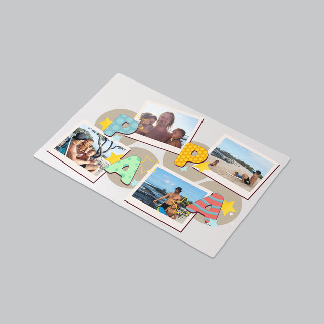 Fotocollage: Letters Papa - Bureauonderlegger