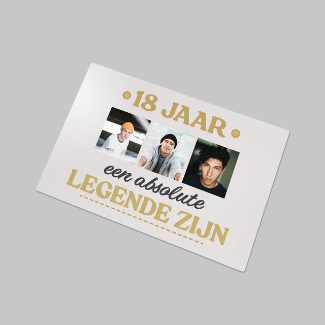 Fotocollage: 18 Jaar Een Legende Zijn - Bureauonderlegger