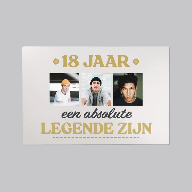Fotocollage: 18 Jaar Een Legende Zijn - Bureauonderlegger