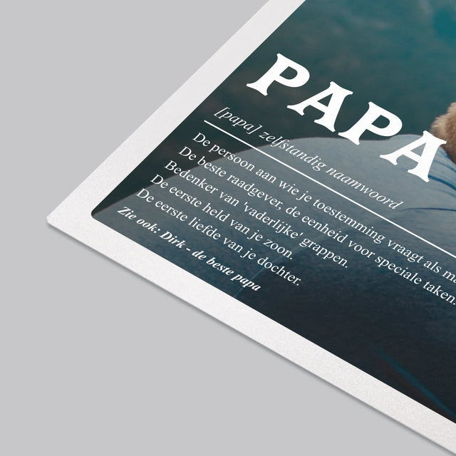 Foto En Handtekening: Definitie Papa - Bureauonderlegger
