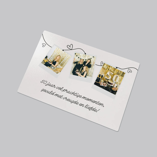Fotocollage: 50 Jaar Vol Prachtige Momenten - Bureauonderlegger