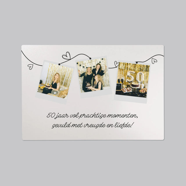 Fotocollage: 50 Jaar Vol Prachtige Momenten - Bureauonderlegger