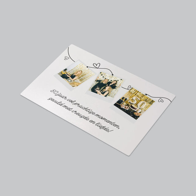 Fotocollage: 50 Jaar Vol Prachtige Momenten - Bureauonderlegger