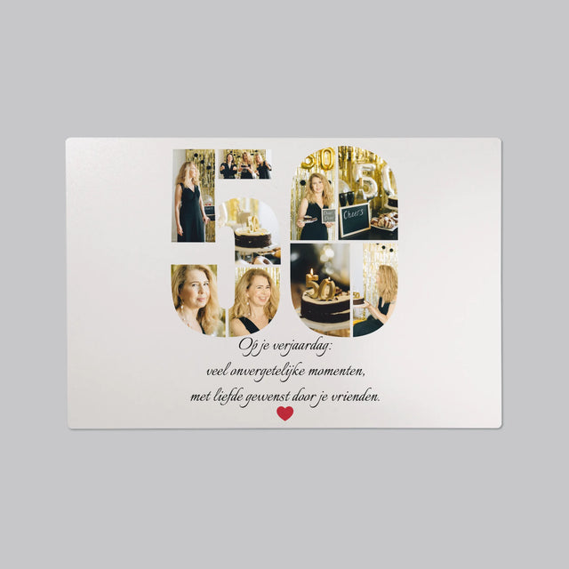 Vorm Van Foto'S: 50E Verjaardag Wensen - Bureauonderlegger