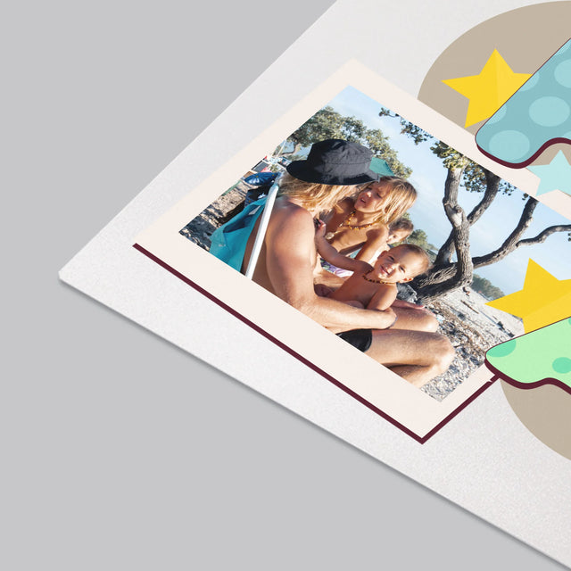 Fotocollage: Letters Papa - Bureauonderlegger