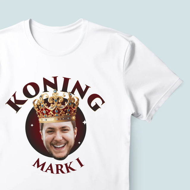 Foto En Handtekening: Koning - T-Shirt Voor Heren