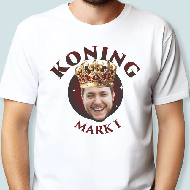 Foto En Handtekening: Koning - T-Shirt Voor Heren