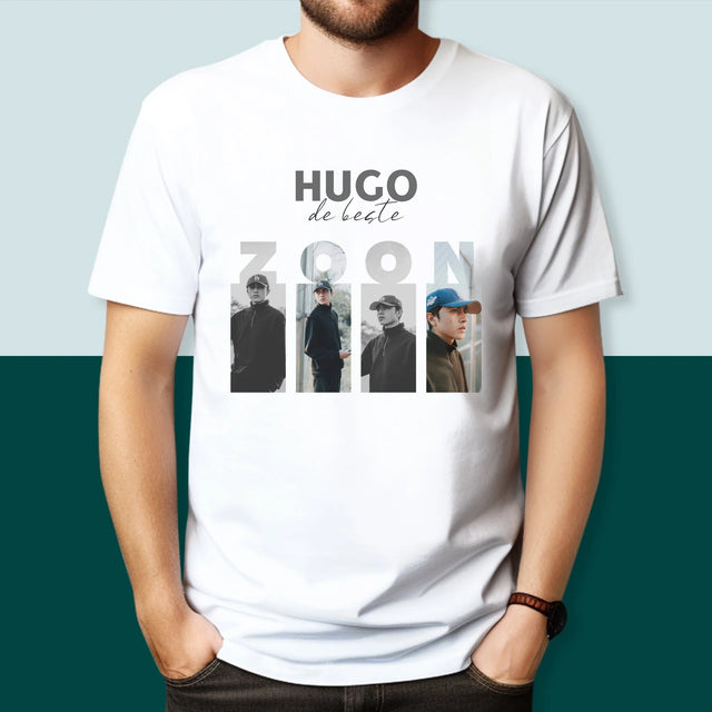 Fotocollage: De Beste Zoon - T-Shirt Voor Heren