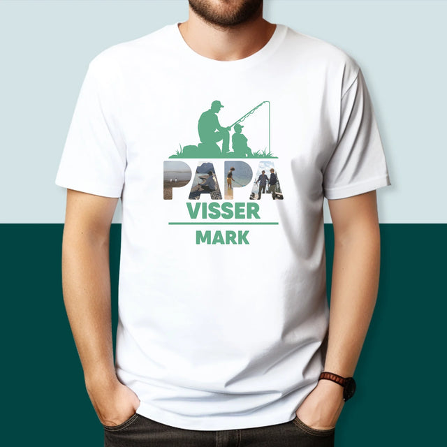Woord Van Foto'S: Papa Visser - T-Shirt Voor Heren