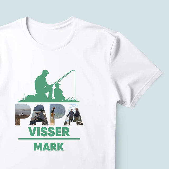 Woord Van Foto'S: Papa Visser - T-Shirt Voor Heren