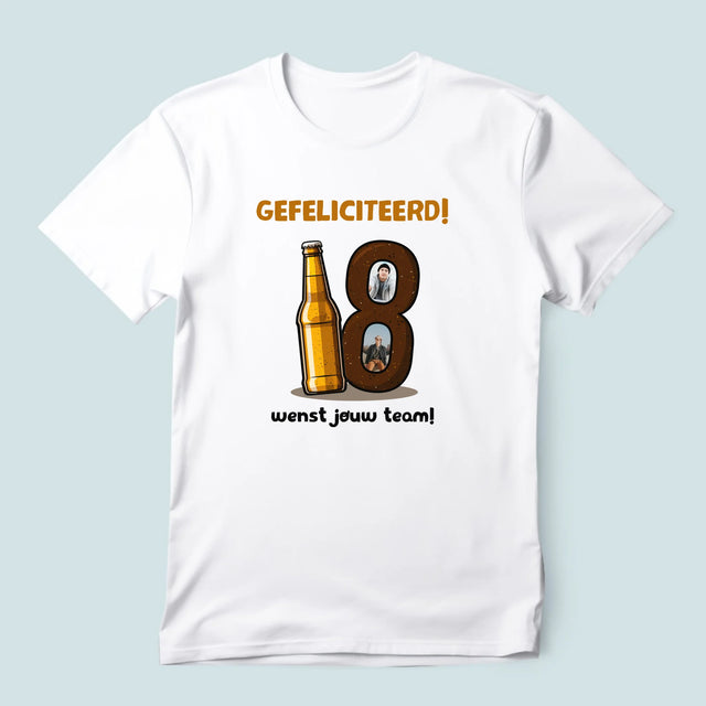 Fotocollage: 18 Pintje - T-Shirt Voor Heren
