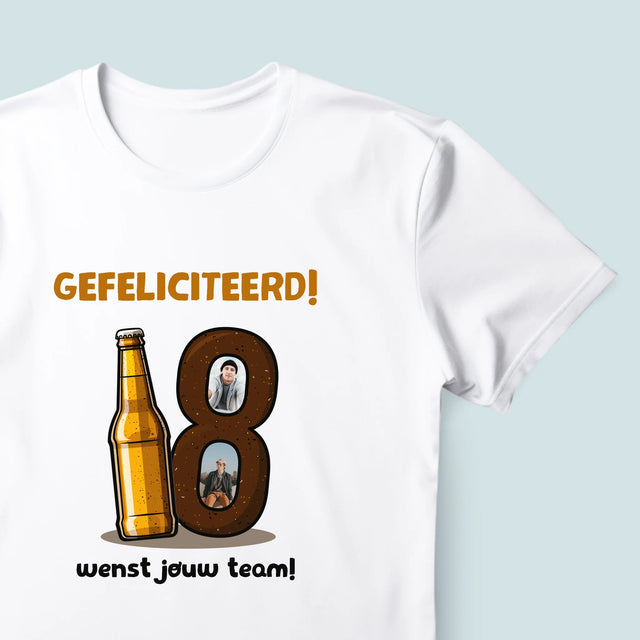Fotocollage: 18 Pintje - T-Shirt Voor Heren