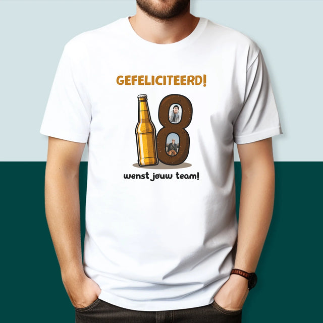 Fotocollage: 18 Pintje - T-Shirt Voor Heren