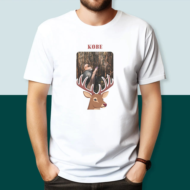 Foto En Handtekening: Hert - T-Shirt Voor Heren