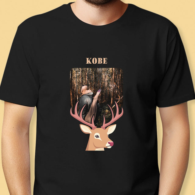 Foto En Handtekening: Hert - T-Shirt Voor Heren