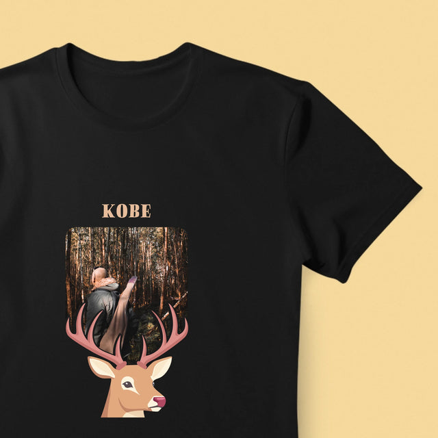 Foto En Handtekening: Hert - T-Shirt Voor Heren