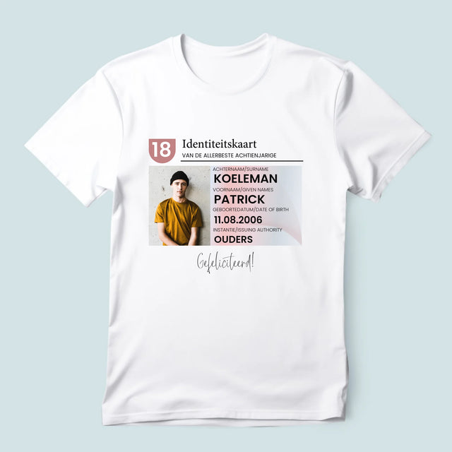 Foto En Handtekening: Identiteitskaart - T-Shirt Voor Heren