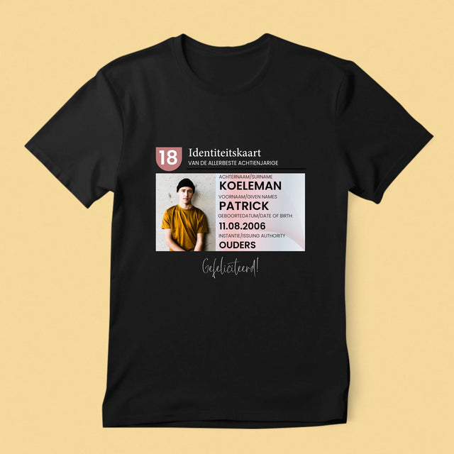 Foto En Handtekening: Identiteitskaart - T-Shirt Voor Heren