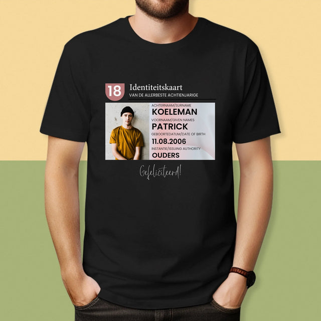 Foto En Handtekening: Identiteitskaart - T-Shirt Voor Heren