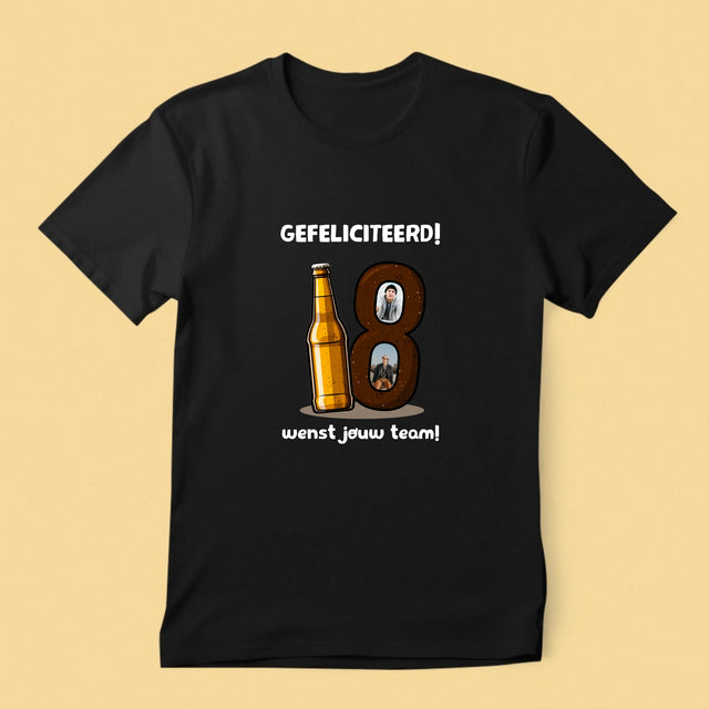 Fotocollage: 18 Pintje - T-Shirt Voor Heren