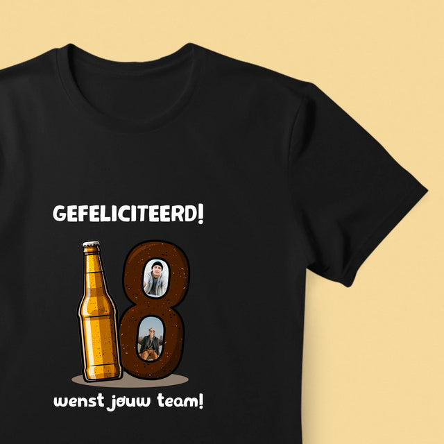 Fotocollage: 18 Pintje - T-Shirt Voor Heren